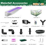 Stainless Steel LED Waterfall Fountain for Outdoors