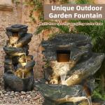 Modern Rock Cascading Water Fountain for Gardens