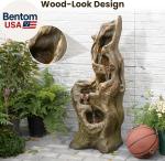 Large 5-Tier Outdoor Cascading Tree Trunk Fountain