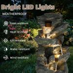 Modern Rock Cascading Water Fountain for Gardens
