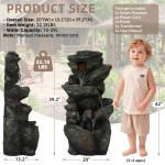 Modern Rock Cascading Water Fountain for Gardens
