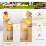 32" Four-Tier Cascading Garden Water Fountain