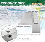 Stainless Steel LED Waterfall Fountain for Outdoors