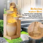 32" Four-Tier Cascading Garden Water Fountain