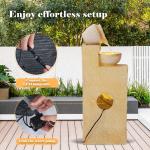 32" Four-Tier Cascading Garden Water Fountain