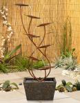 Ashton Curved Leaves 41" Modern Outdoor Fountain