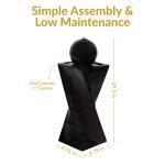Black Solar Water Fountain with LED Lights 30