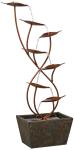 Ashton Curved Leaves 41" Modern Outdoor Fountain