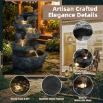 5-Tier Rock Waterfall Fountain with LED Lights