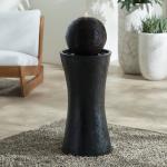 30" Modern Zen Sphere Outdoor Water Fountain
