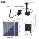 Floating Solar Fountain Pump for Bird Bath Garden