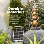 Solar Frog Water Fountain with Electric Pump
