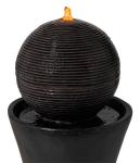 30" Modern Zen Sphere Outdoor Water Fountain