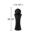 30" Modern Zen Sphere Outdoor Water Fountain