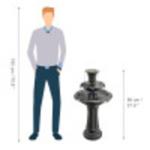 Lily Flower 3-Tier Outdoor Water Fountain