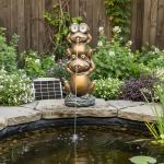 Solar Frog Water Fountain with Electric Pump