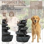 5-Tier Rock Waterfall Fountain with LED Lights
