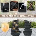 5-Tier Rock Waterfall Fountain with LED Lights