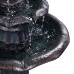 Lily Flower 3-Tier Outdoor Water Fountain