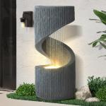 31.9" S-Shaped LED Light Water Fountain