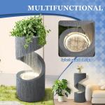 31.9" S-Shaped LED Light Water Fountain