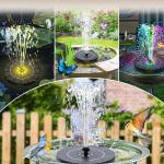 Solar & Battery Bird Bath Fountain with LED Lights