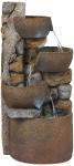 Rustic 29" Urn Cascading Outdoor Fountain with LED