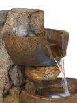 Rustic 29" Urn Cascading Outdoor Fountain with LED