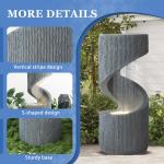 31.9" S-Shaped LED Light Water Fountain