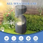 31.9" S-Shaped LED Light Water Fountain