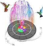 Solar Bird Bath Fountain with LED Lights