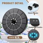 Solar & Battery Bird Bath Fountain with LED Lights