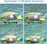Solar Fountain Pump with LED Lights and Glass Panel