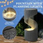 31.9" S-Shaped LED Light Water Fountain