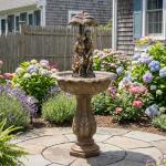 Sunnydaze 43-Inch Solar Fountain with LED Lights