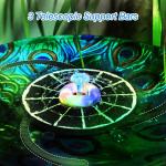 Solar Fountain Pump with LED Lights and Glass Panel