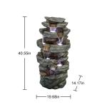 Cascading LED Resin Fountain for Your Yard