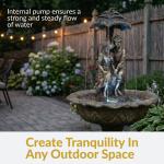 Sunnydaze 43-Inch Solar Fountain with LED Lights