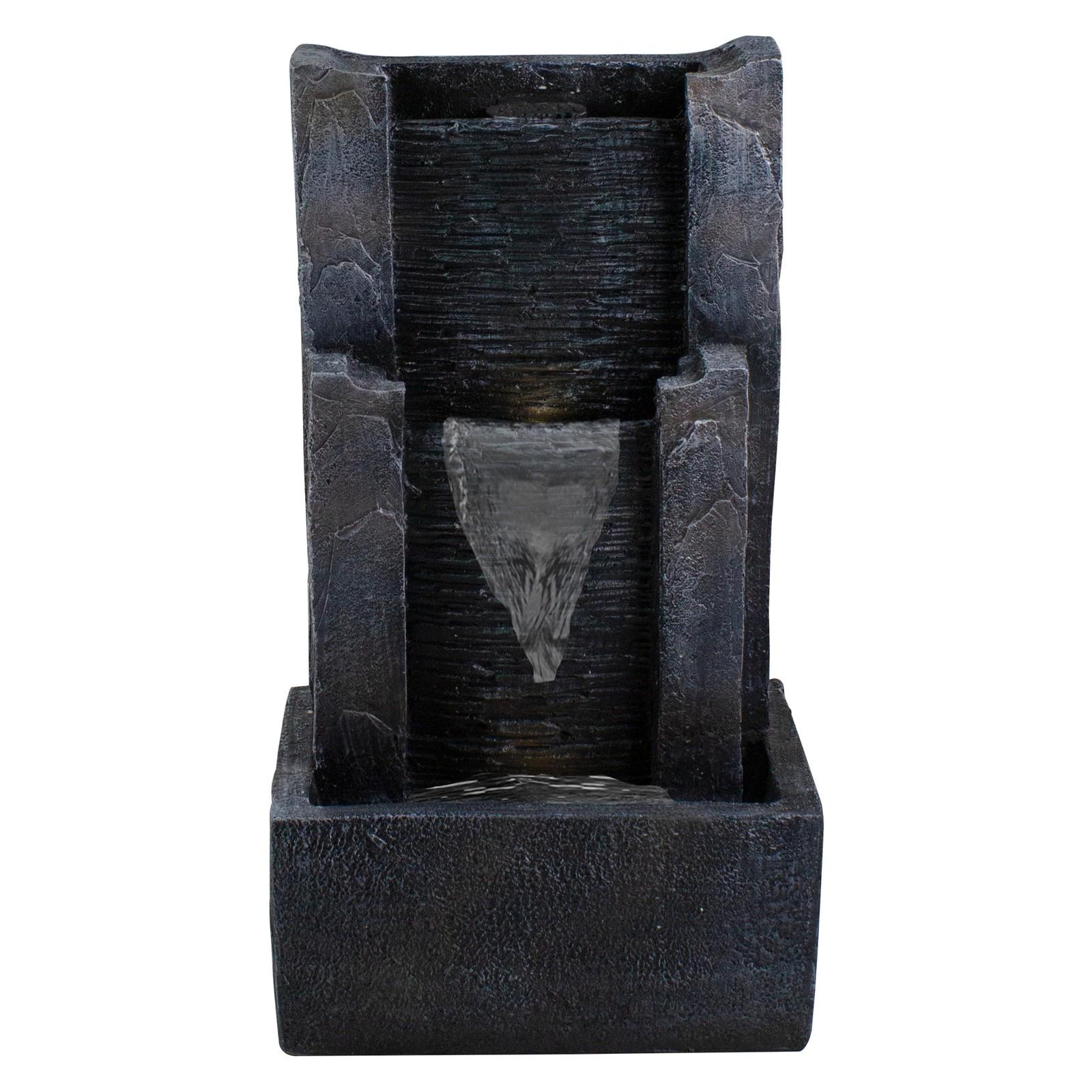 Modern Lighted Three-Tier Garden Water Fountain