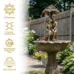 Sunnydaze 43-Inch Solar Fountain with LED Lights