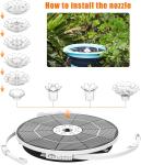 Solar Bird Bath Fountain with LED Lights