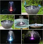 Solar Bird Bath Fountain with LED Lights