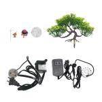 Mini Indoor/Outdoor Water Fountain with LED Lights & Fish Bowl Decor