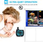Fountain Pump, 80GPH(4W 300L/H) Submersible Water Pump, Durable Outdoor Fountain