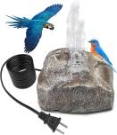 Bird Bath Fountain Bubble Outdoor Rock Water with Electric Pump for Hummingbird