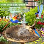 Bird Bath Fountain Bubble Fountain Outdoor Rock Water Fountain Rock with Electri