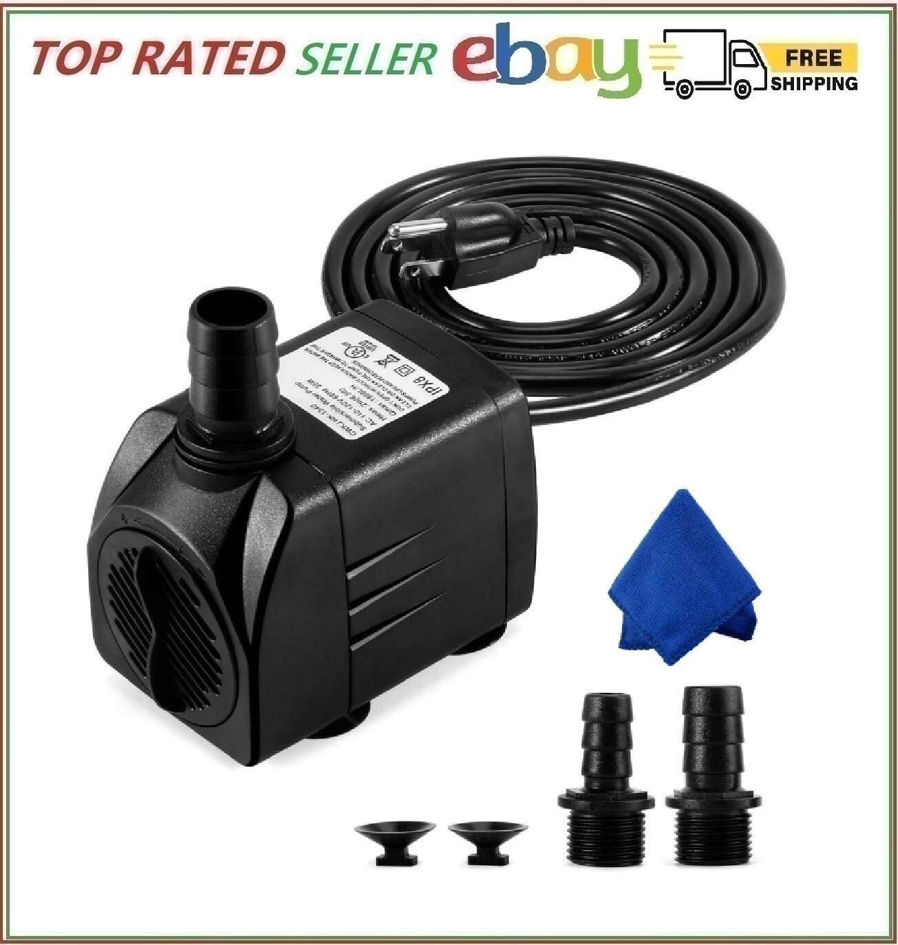 CWKJ Fountain Pump 400GPH Submersible Water Pump Durable 25W Outdoor Fountain