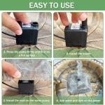 Bird Bath Fountain Bubble Outdoor Rock Water with Electric Pump for Hummingbird