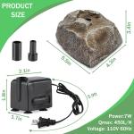 Bird Bath Fountain Bubble Outdoor Rock Water with Electric Pump for Hummingbird