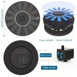 Solar Power Fountain Submersible Water Pump Floating Bird Bath Garden Pond Pool